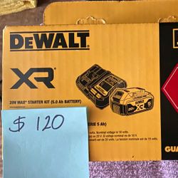 Dewalt Battery Kit 5 Ah. And Fast Charger  Retail Price $260 