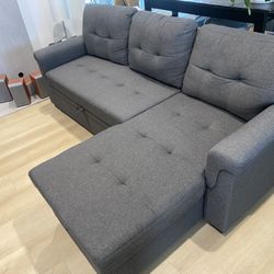 Pullout Sofa With A Chaise And Storage!