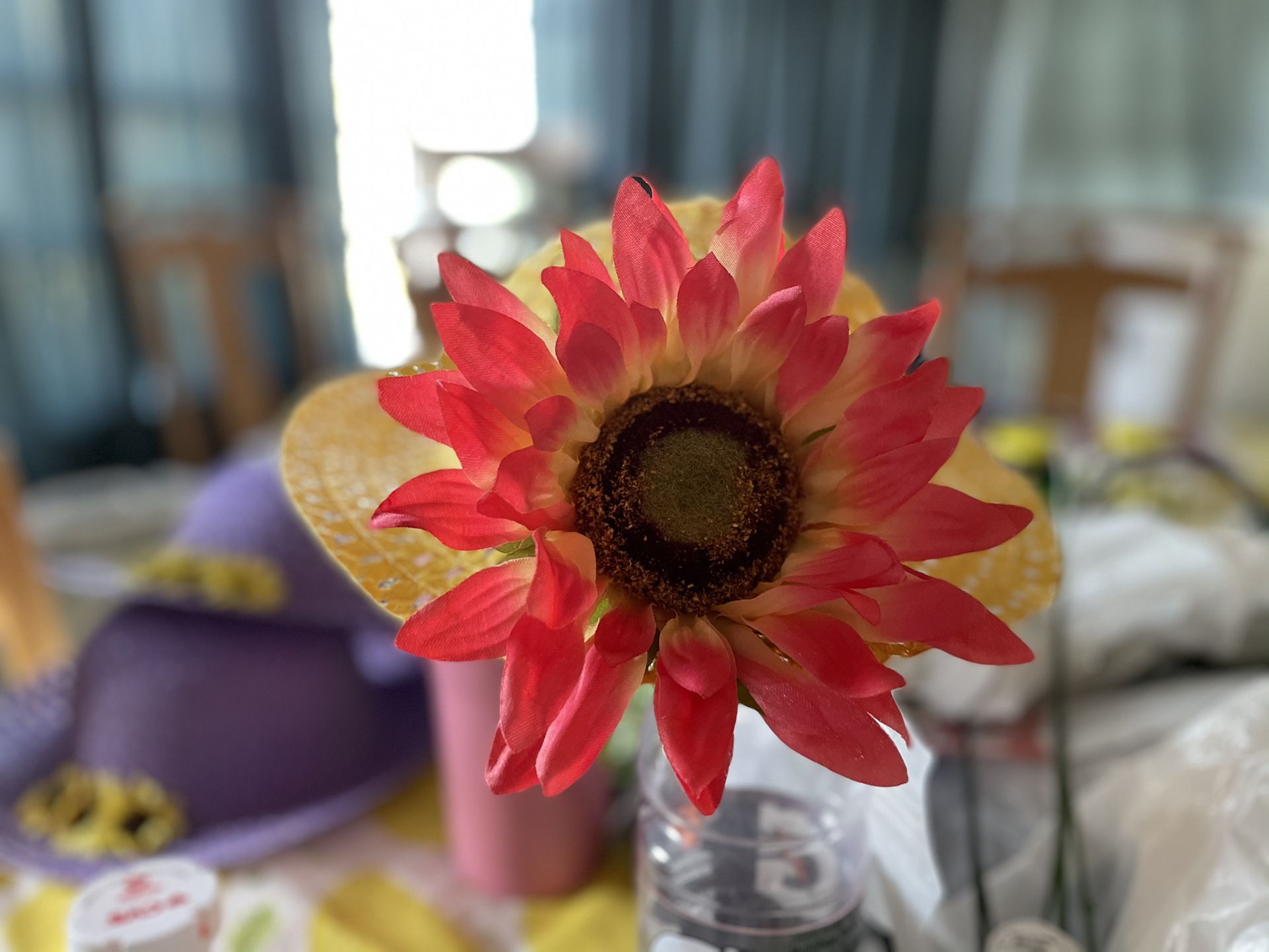 Pink Sunflower Hat For Girls 