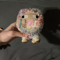 Minecraft Hand Made Rainbow Sheep Plush Toy