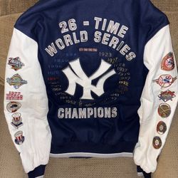 New York Yankees Letterman Jacket 26-time World Series Champions Size Adult Large