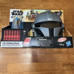 Star Wars Nerf Disney Mandalorian Mask and Gauntlet 