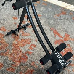 Ab machine w/resistance bands