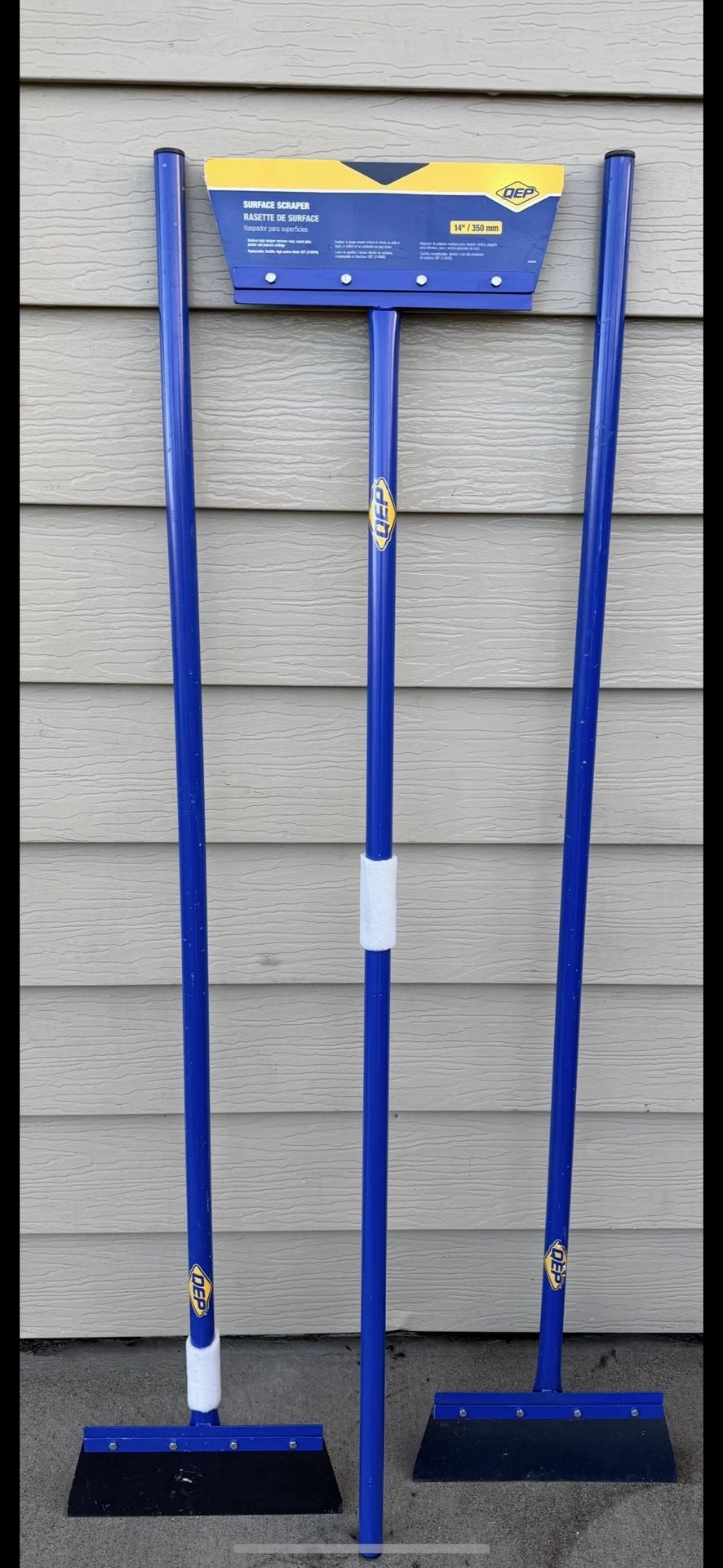 Like New & Brand New QEP 14" & 7" Floor Scraper Hand Tool w/Rep. blade & Handle Grip Floor Scraper Stripper w/ foot peg 