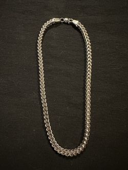 18 Inch White Gold Plated Franco 