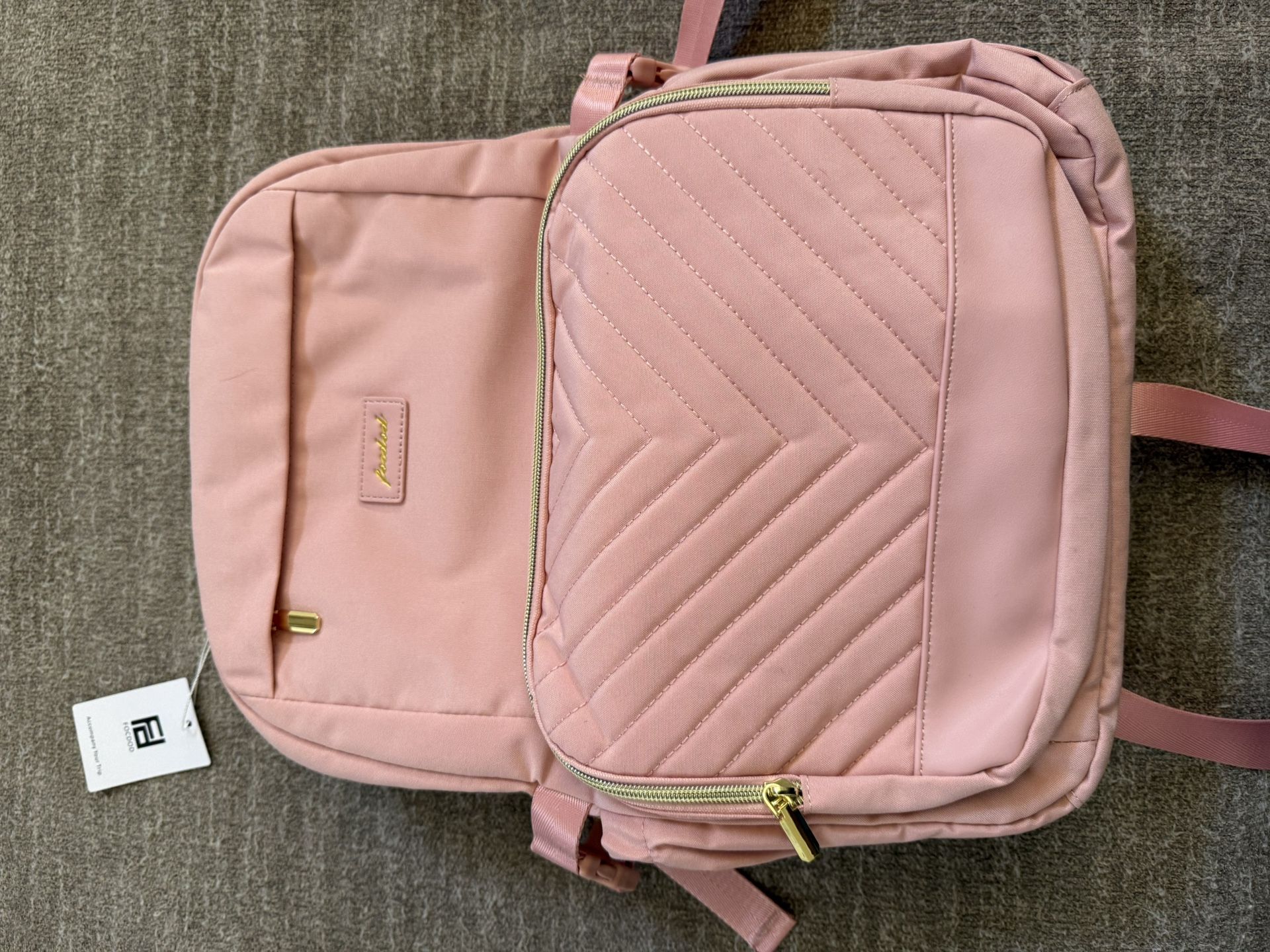 Laptop Backpack for Women Bookbag: 15.6 inch Work School Backpacks with Pouch Pocket for Large Capacity Cup & USB Charger College Book Bag Travel Busi