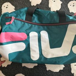 FILA Gym Bag/ Tote Bag - Teal Blue