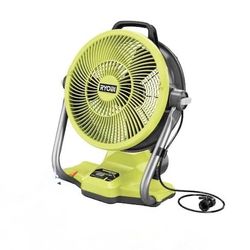 Ryobi 18V Cordless Hybrid WHISPER SERIES 12 in. Misting Air Cannon Fan New TOOL ONLY $76