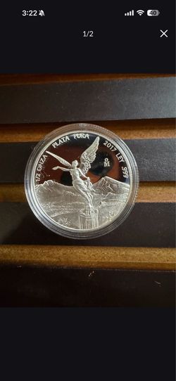 2017 Mexican proof 1/2 oz .999 Silver Libertad coin