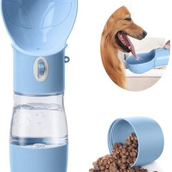 Dog Water Bottle - Dishwasher Safe Material for Multifunctional Portable Dog Water Bottle with Food Container Dog Travel Water Bottle Suitable for Out