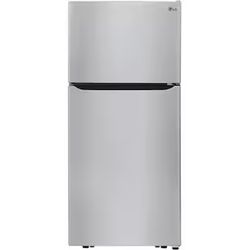 30” Width LG 20.2-cu ft Top-Freezer Refrigerator (Stainless Steel)