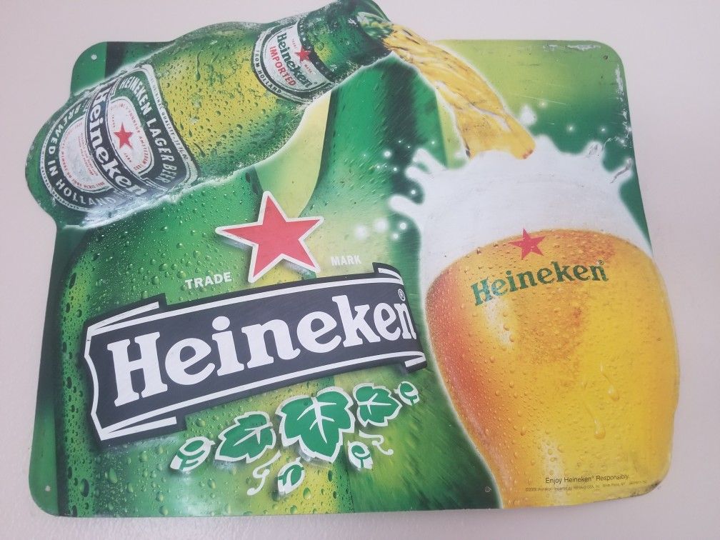 Tin Heineken Bar Sign