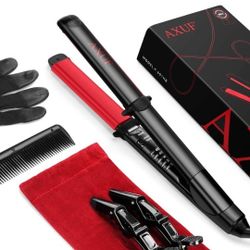 AXUF Hair Straightener, 2 in 1 Straightens & Curls with Adjustable Temp