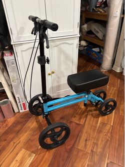 Blue knee scooter