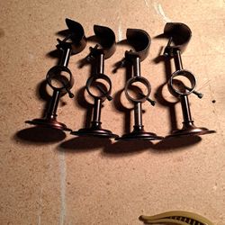 4 Heavy Duty Double Curtain Rod Brackets