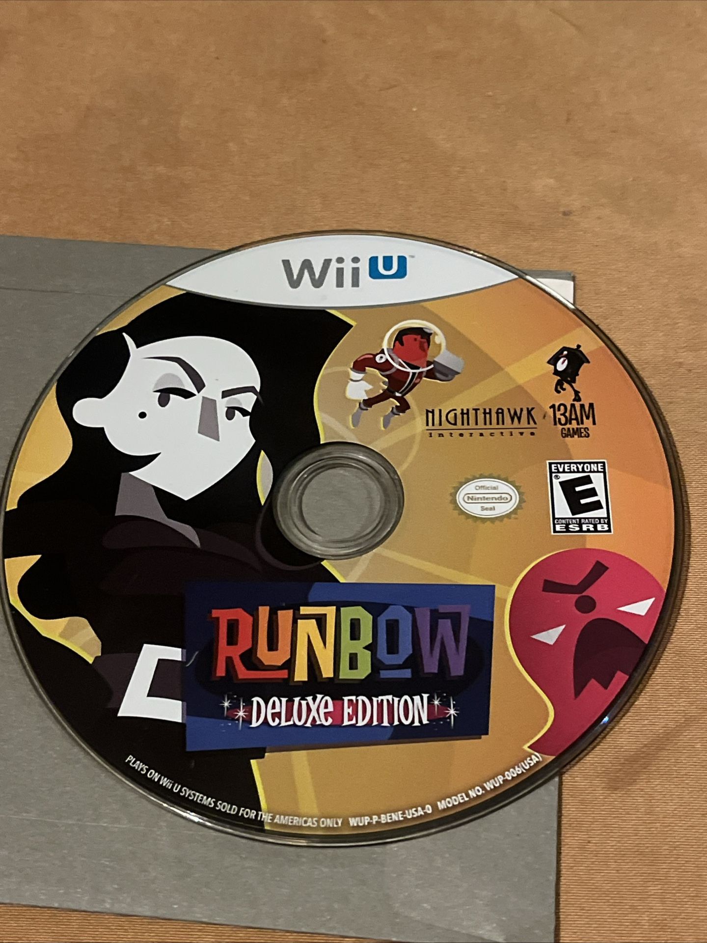 Runbow: Deluxe Edition (Nintendo Wii U, 2016) Disc Only