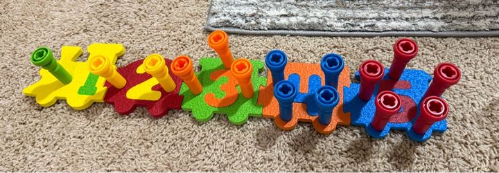 Kids Counting Pegs Number Puzzle Toy