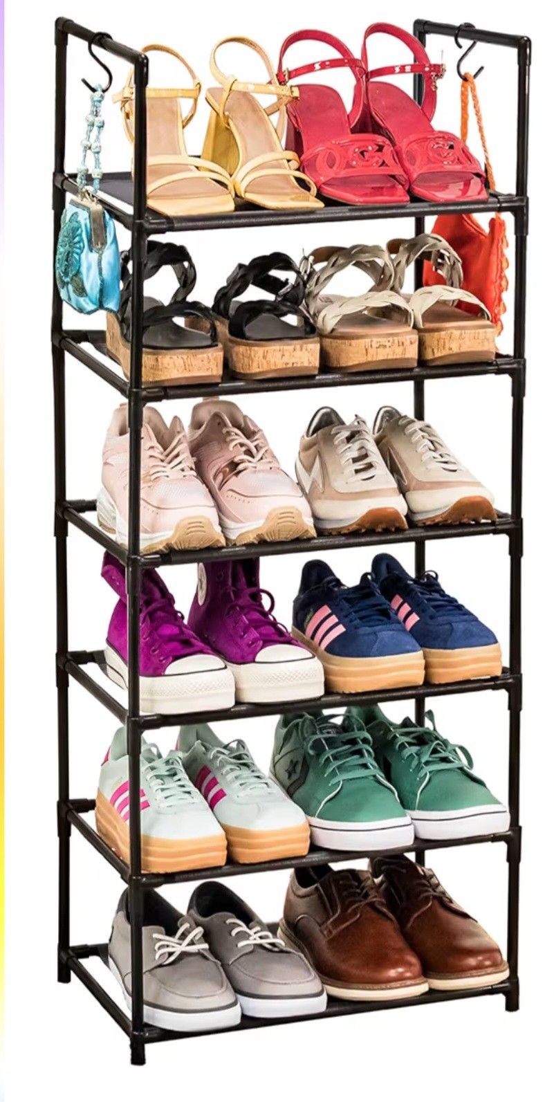 Shoe Rack - 6 Tier Tall Shoe Rack for Closet, Sturdy Stackable Shoe Organizer