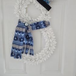 Snowman Snow Flake Wreath