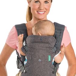 Infantino Flip Advanced 4-in-1 Carrier - Ergonomic, convertible, face-in and face-out front and back carry for newborns and older babies 8-32 lbs