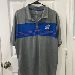 Kansas Jayhawks Colosseum Gray College Polo