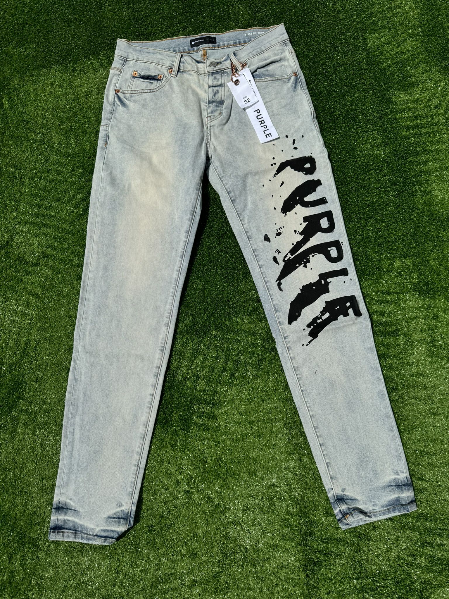 purple jeans
