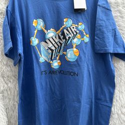 Nike Air blue short Sleeve  Tee  Graphic Print New