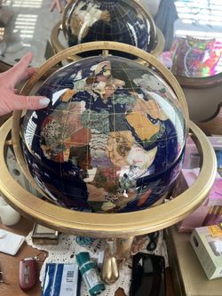 Gemstone Inlay Globe