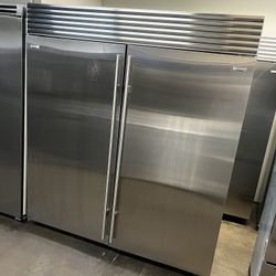 Sub Zero 72”Wide Built In Refrigerator/Freezer In Stainless Steel 