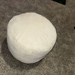 Cream Velvet Ottoman