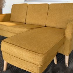 Yellow/ Sand Color Sofa. ( In Box Brand New) 