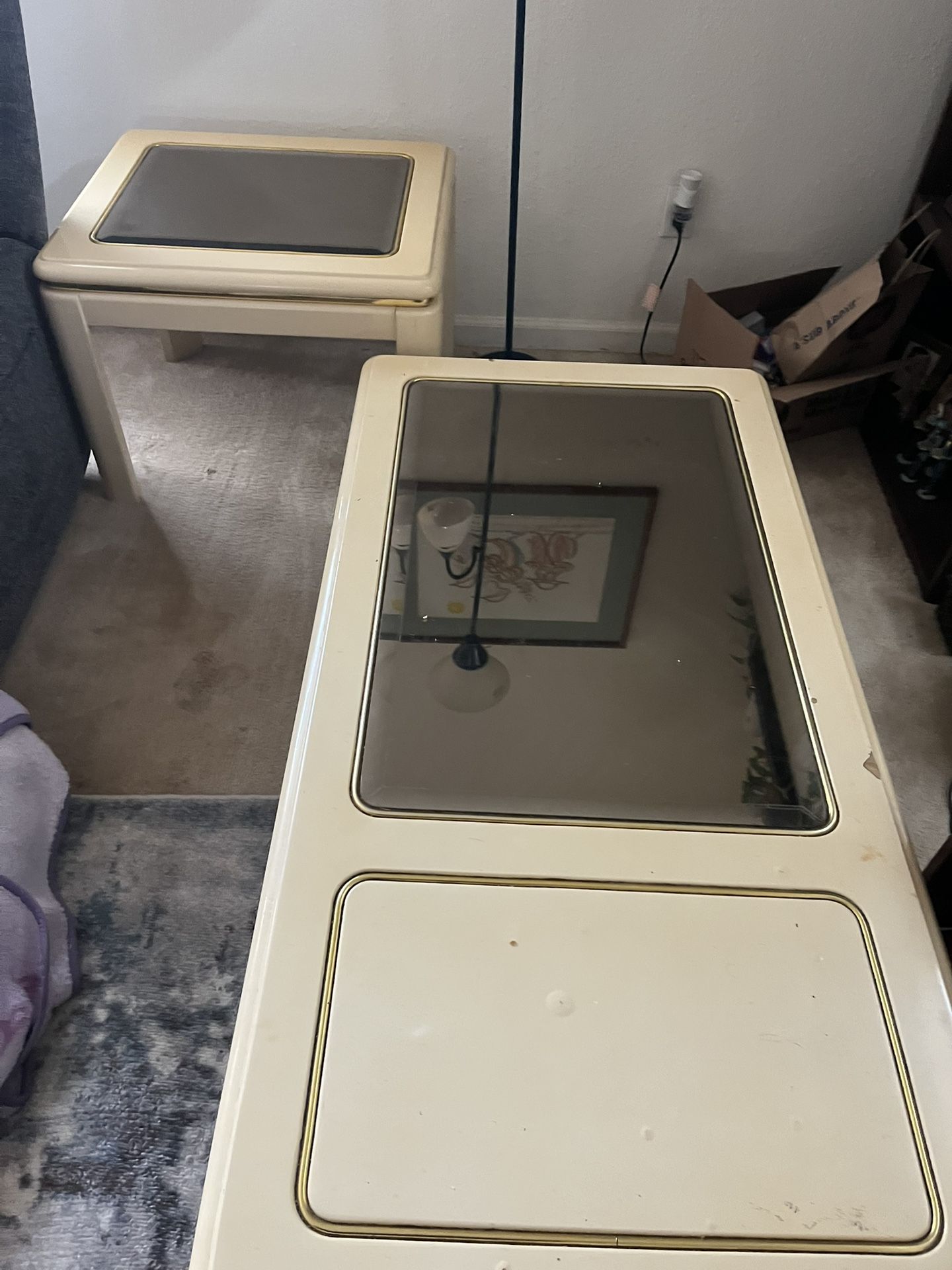 Coffee Table W/ Side Table