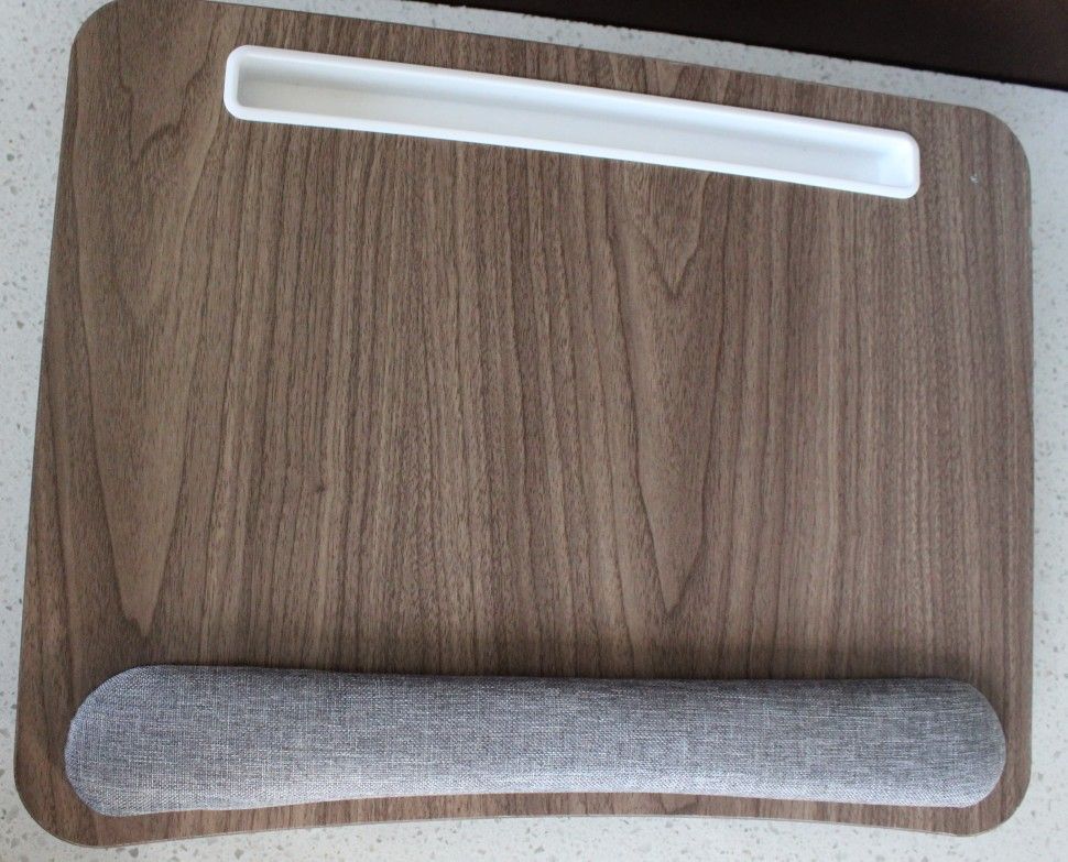Lap Desk Grey Cushion Lap Desk Phone Storage 15.6in Laptop Notebook PC