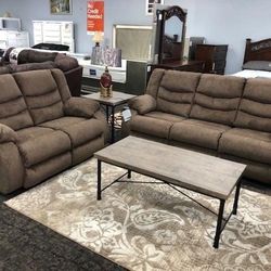 Reclining Sofa And Love Seat Available For Immediate Delivery 