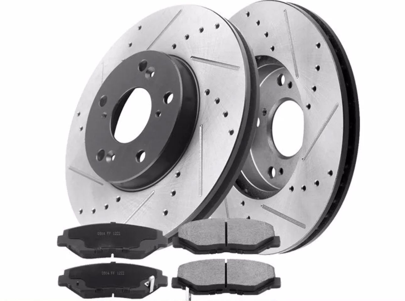 Front Drilled Rotors And Ceramic Brake Pads
