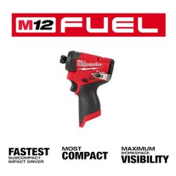 Milwaukee 3453-20 M12 FUEL 1/4" Hex Impact Driver NEW