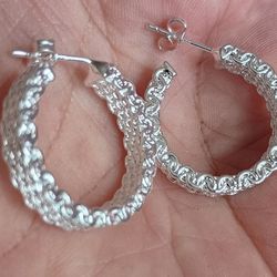 Elegant 925 Sterling Silver Earrings 