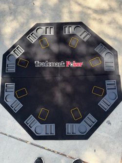Trademark Poker 8-Player Folding Poker Table Top