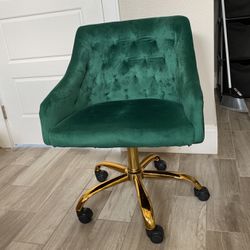 Emerald Green Velvet Desk/Office Chair