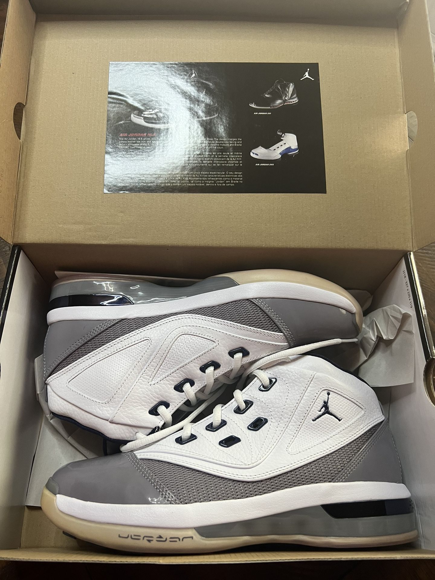 Nike Air Jordan Men XV 1.5 Gray Lace Up Mid Top Team Athletic Shoes Size US 8.5