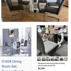 Elegant dining room set w/6 chairs