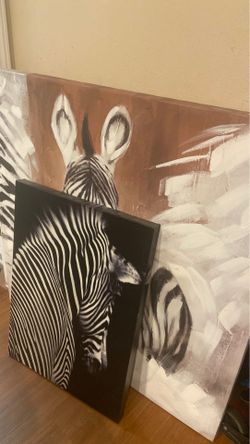 Zebra canvass painting