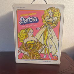 Vintage Golden Dream Barbie Fashion Doll Case 1980
