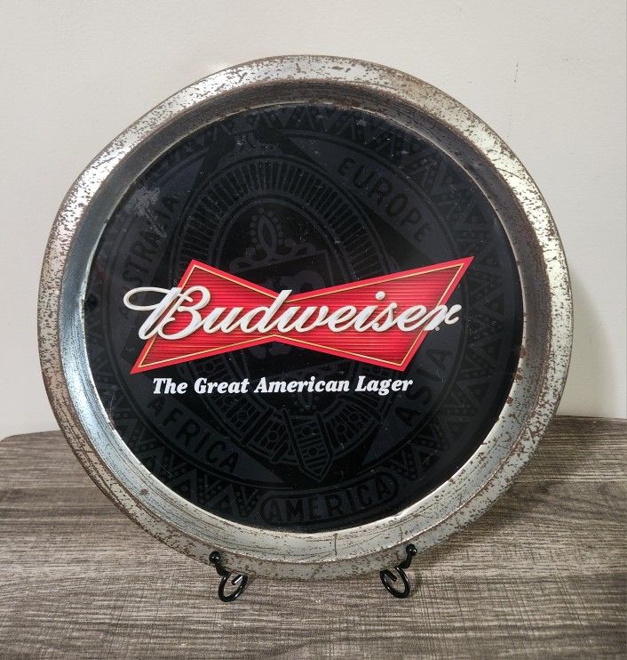 Collectable Budweiser Sign Tin Tray (2009)
