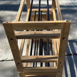 Bamboo & Metal Shoe Racks