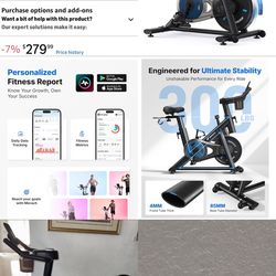Black exercise bike