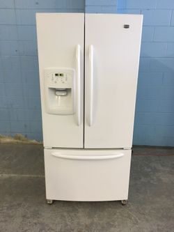 White Maytag French Door 33" Wide With 120 Day Warranty