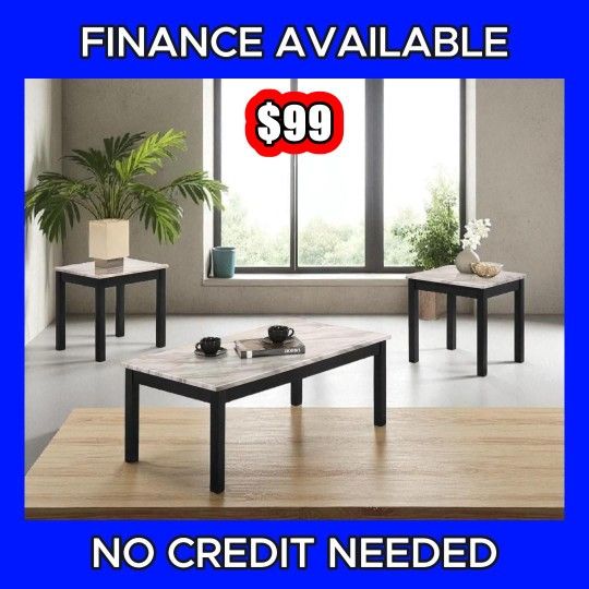 🔥🪑 3PC COFFEE TABLE SET DEAL! 🇺🇸 ✨ ¡OFERTA DE MESITAS  💲 Only $99 🚚 Delivery Available / FINANCE AVAILABLE  📦 #F3192