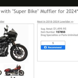 Brand New Bassani 2 Into 1 With Superbike Muffler For Harley M8 Softail