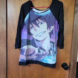 Womans Small Blue Exorcist Anime Shirt